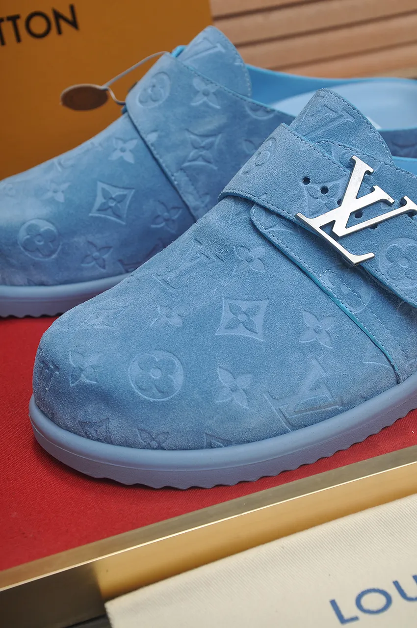 Men's men's shoes 💰520💶[LOUIS VUITTON] (cowhide lining) new style 🍀LV Louis Vuitton * - top version of LV classic semi-slip trendy shoes! Made of imported original cow suede cowhide, with a first layer of comfortable cowhide lining inside! Original wear-resistant rubber outsole! High quality products! Code number 38-45 (45 customized)
